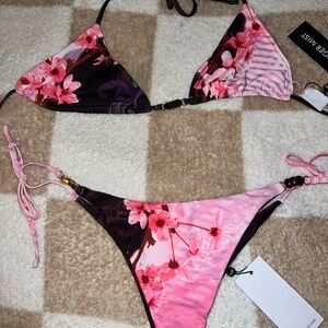 Tiger Mist Jovanna Pink Floral Bikini Set